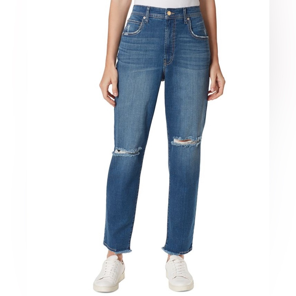 Frayed brand tapered boyfriend jeans size 25
